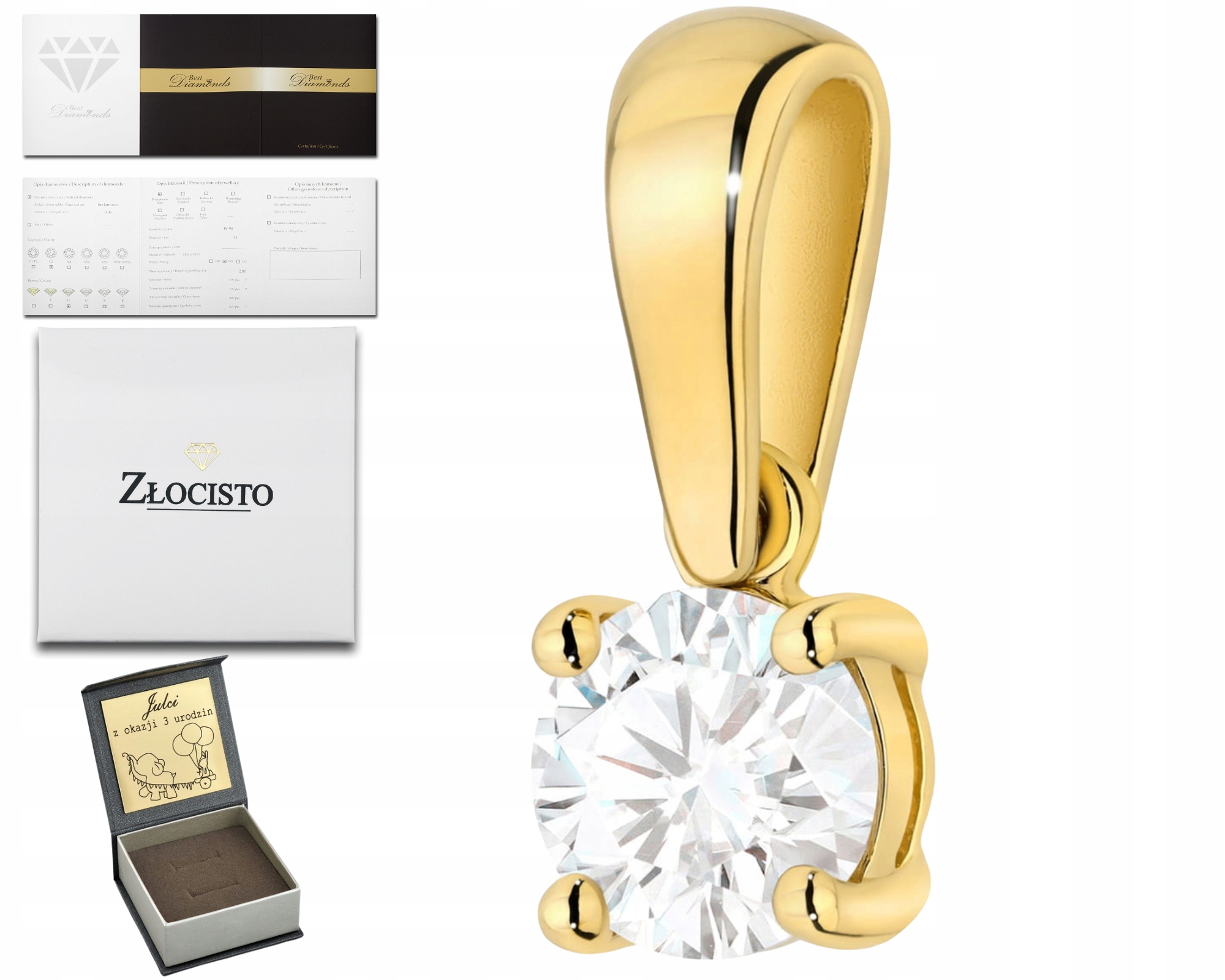Exkluzivní Přívěsek S Certifikovaným Briliantem 0,70 Ct, Elegantní Lesk