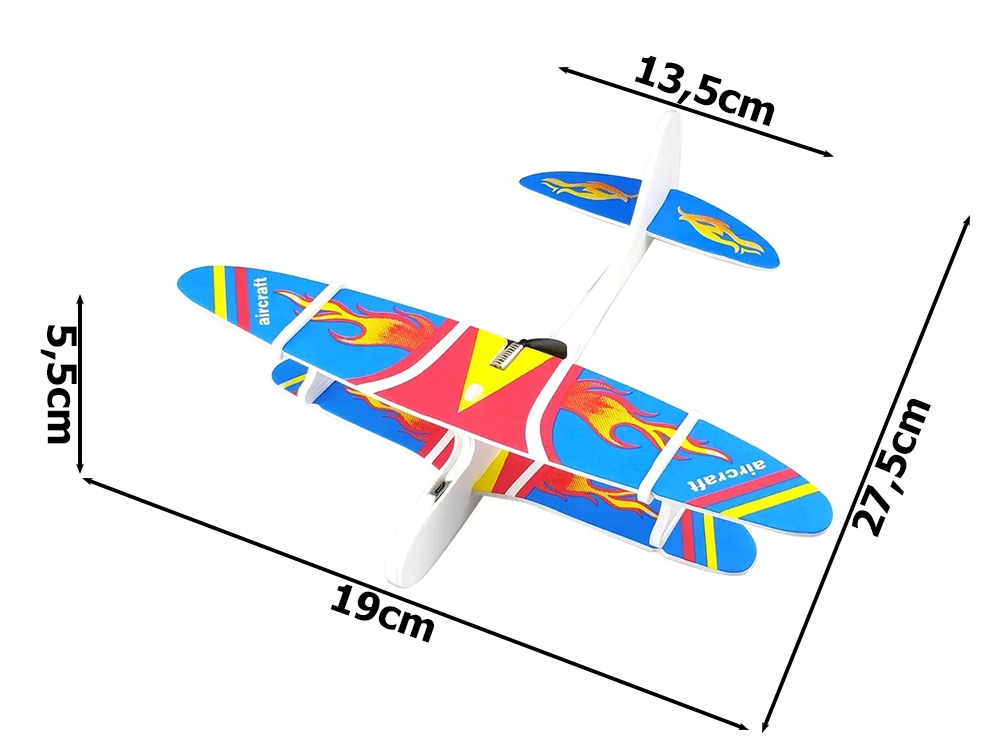 SAMOLOT STYROPIANOWY LATAJĄCY PIANKOWY USB LED SZYBOWIEC RZUTKA SILNIK Rodzaj pojazdu Samoloty i pokrewne