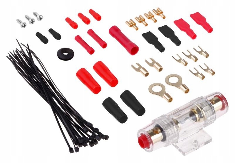 Przewody Kable CAR AUDIO 60A Tuba Wzmacniacz Waga produktu z opakowaniem jednostkowym 0.5 kg