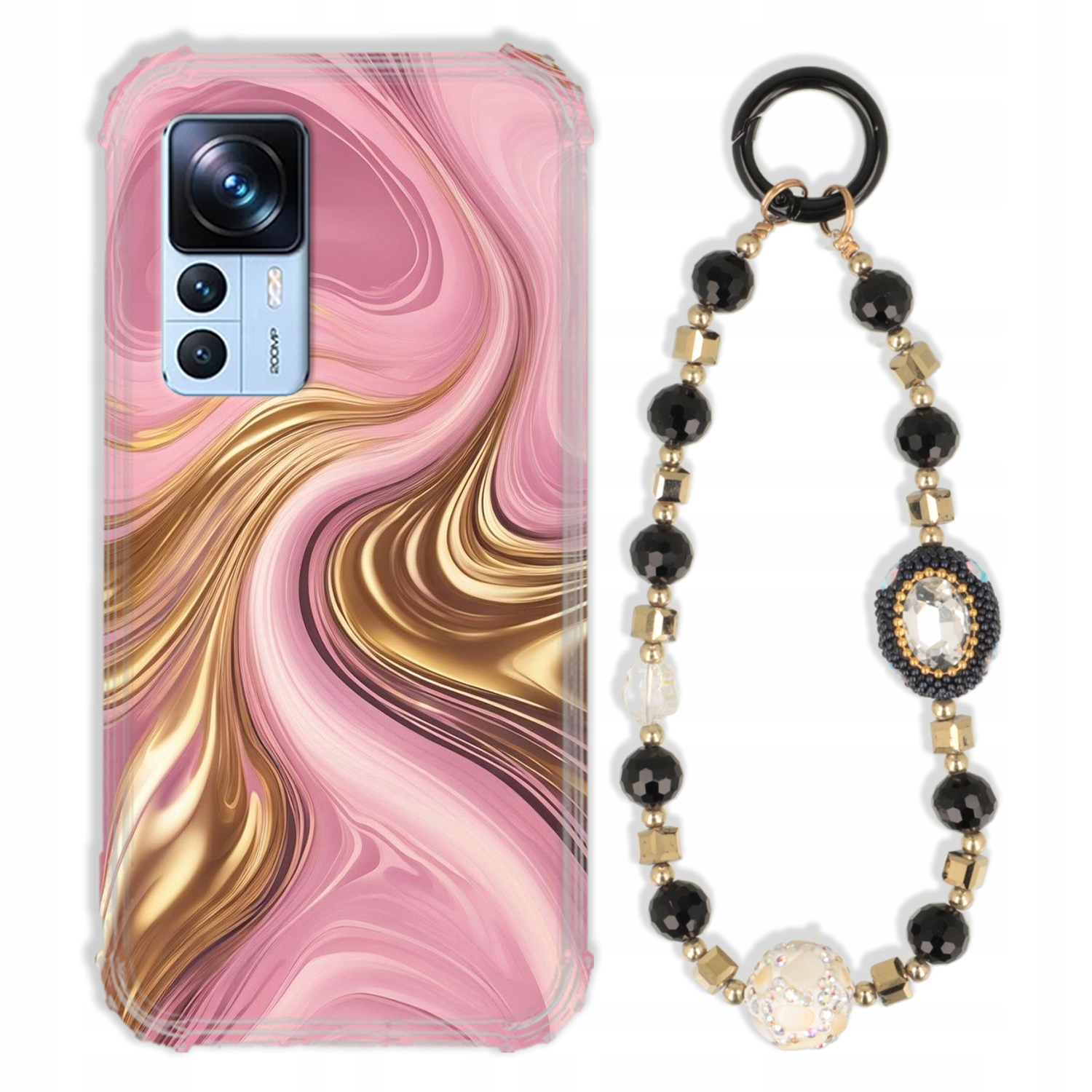 Puzdro Pre Xiaomi 12T Case Antishock Zirkóny Čierno Zlaté |odolné|pevné