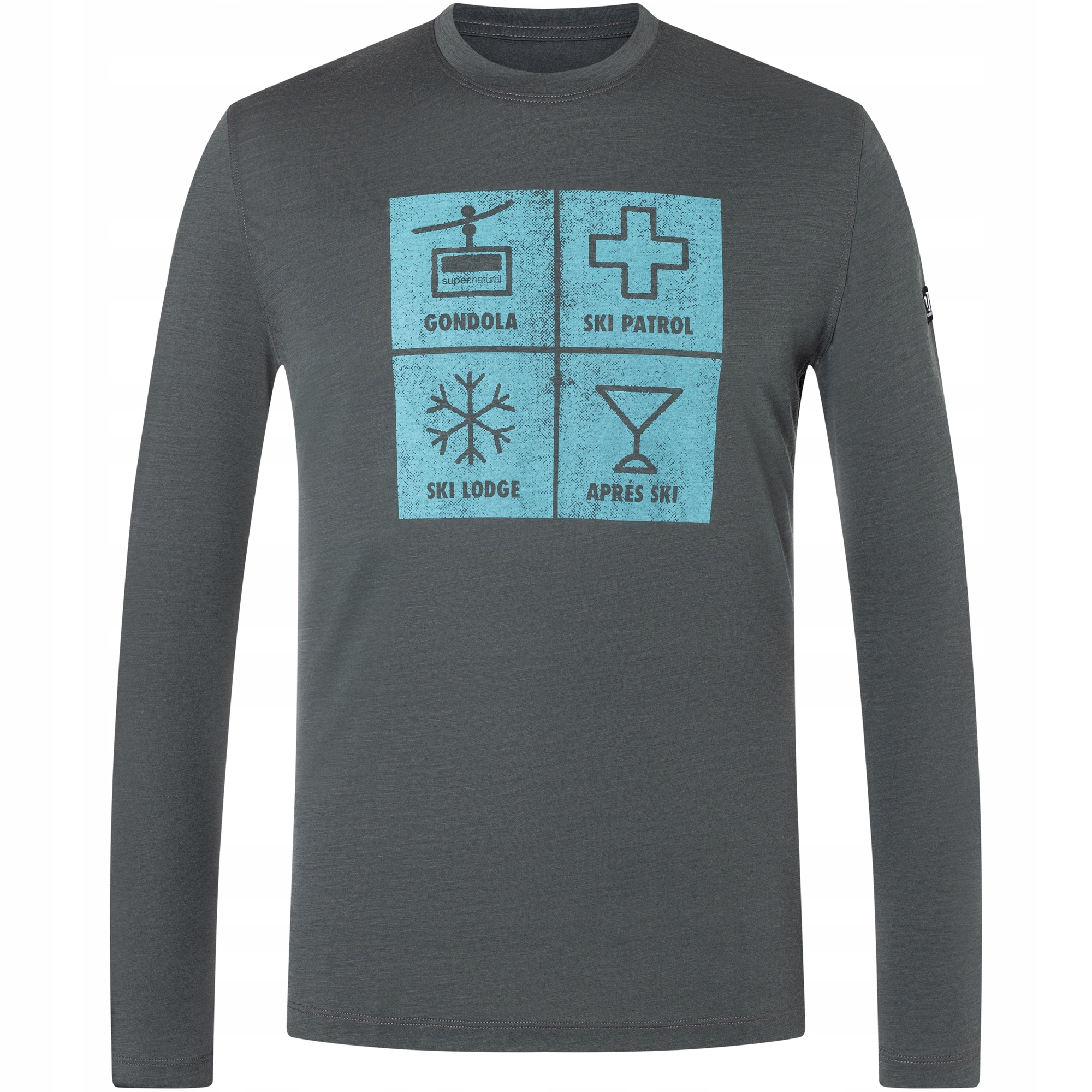 Koszulka męska Longsleeve Super.natural M Swiss Lodge Ls szary r. S