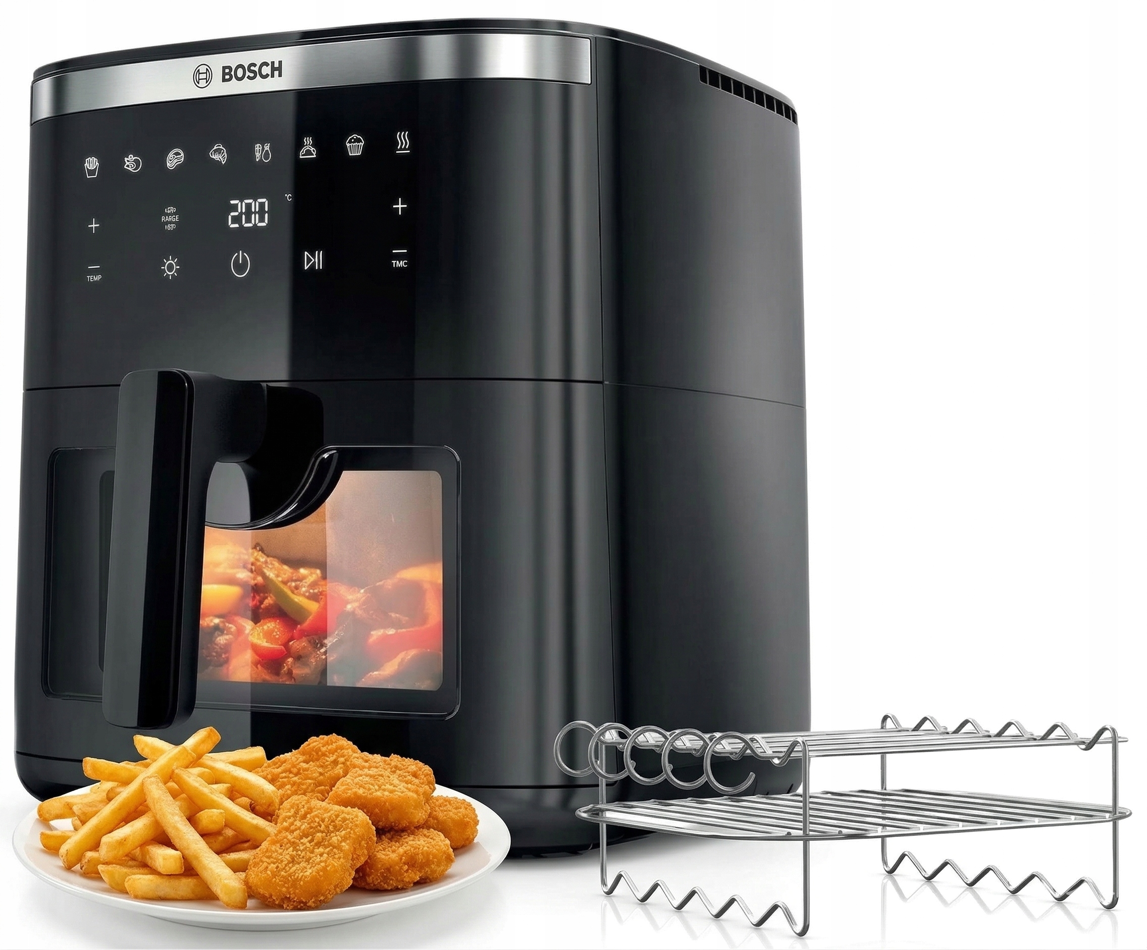 Frytkownica beztłuszczowa Bosch Air Fryer MAF671B1 7.2L Programy auto Grill