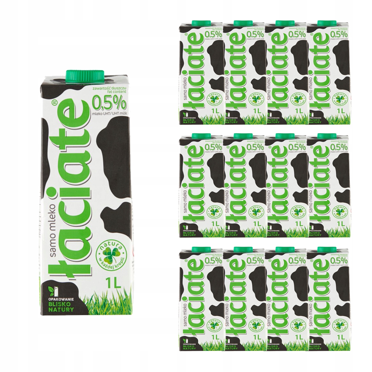 Trvanlivé mléko Łaciate 0,5% 1 lx 12 kusů