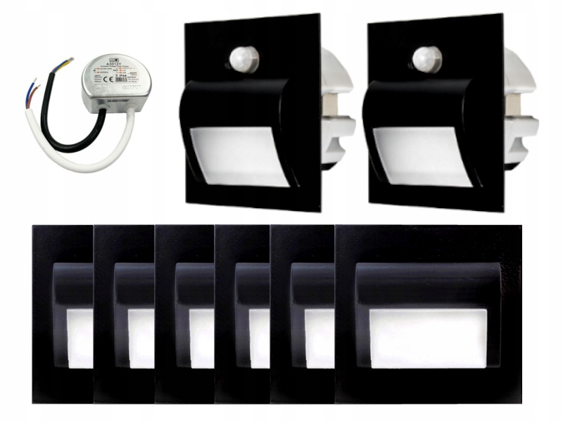 Sada světel na schody Halogen Led 8x senzory