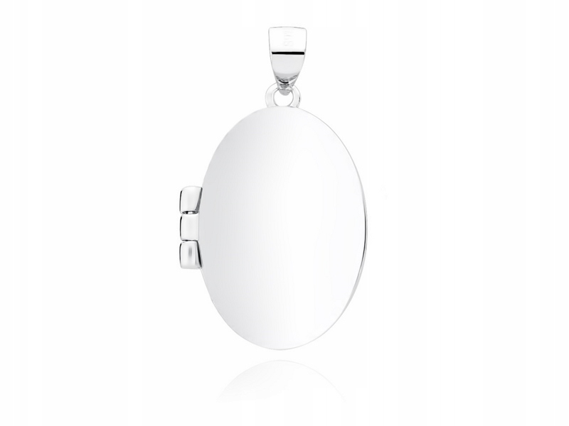 SREBRNE PUZDERKO SEKRETNIK OTWIERANY WISIOREK OWAL