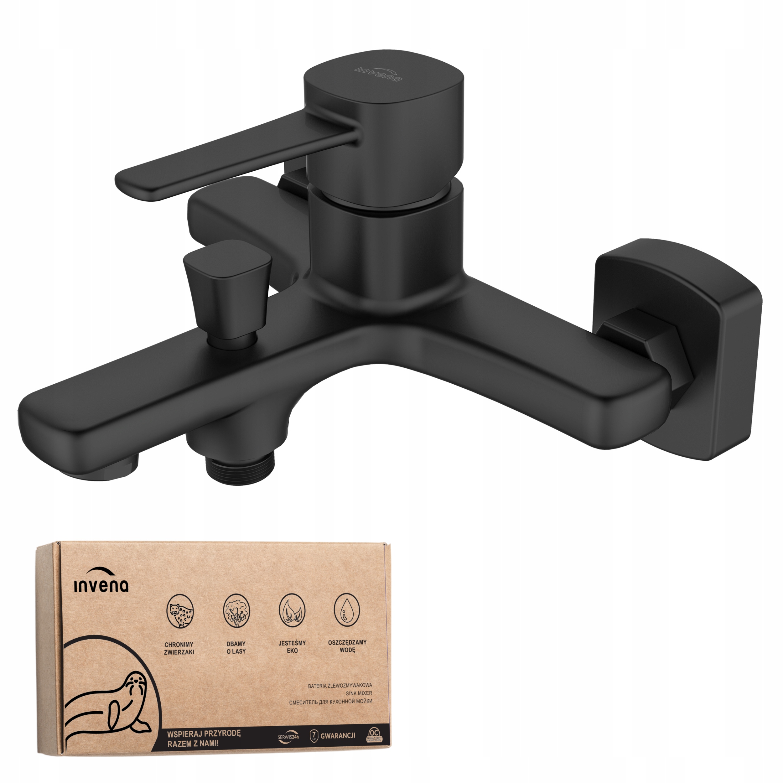 Sprchová Páková Sprchová Baterie Glamour Invena Trend Černá