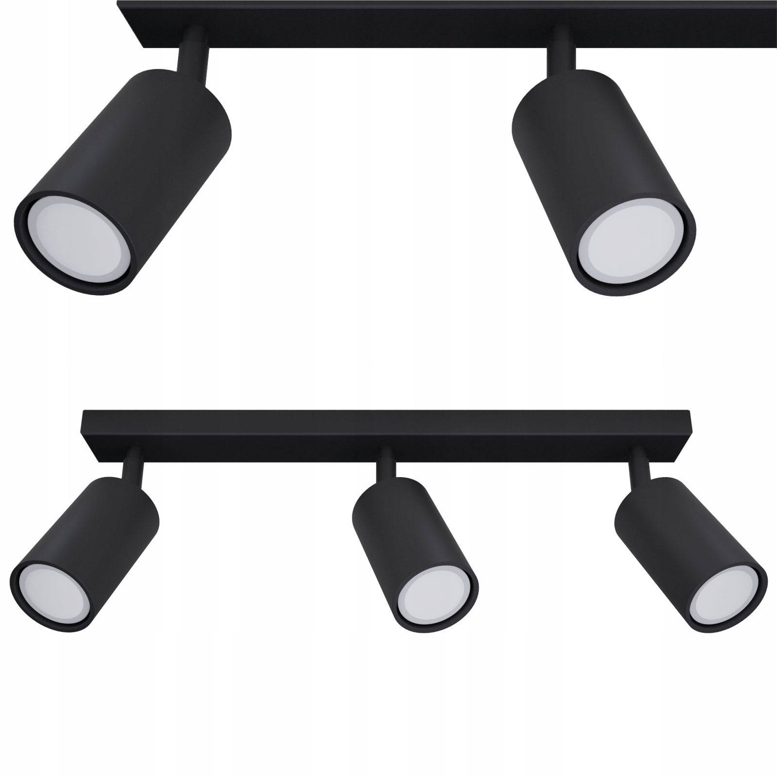 Stropní Lišta Lampa Černá Loft Pod Led stropní svítidlo závěsná 3x GU10 nástěnná