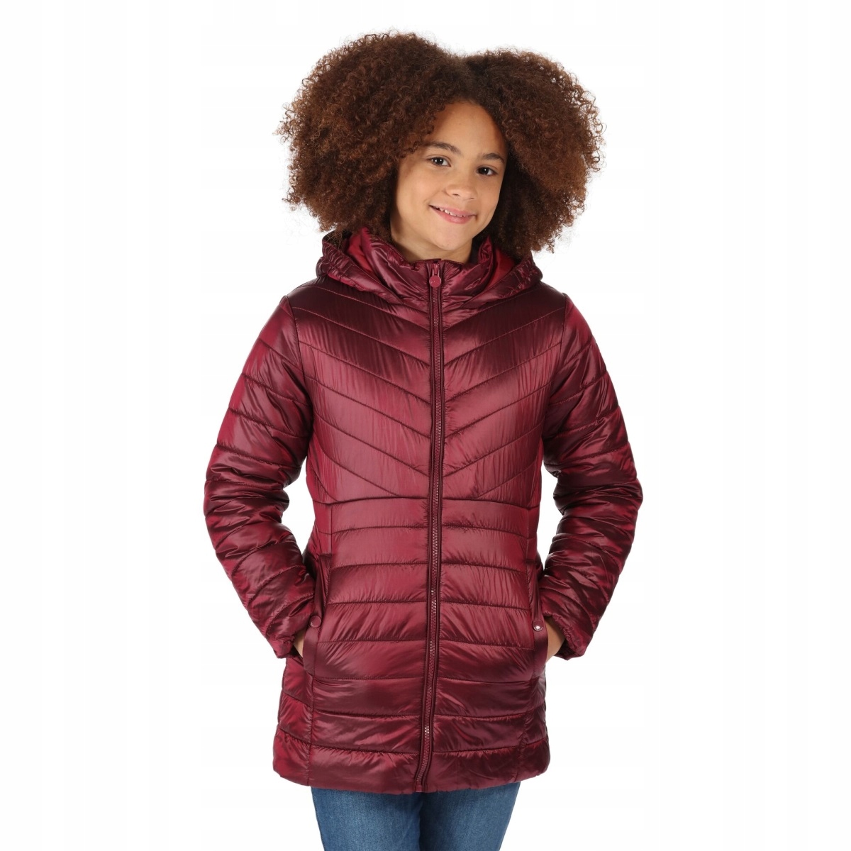 Dívčí prošívaný kabát Regatta Babette vínová 98-104