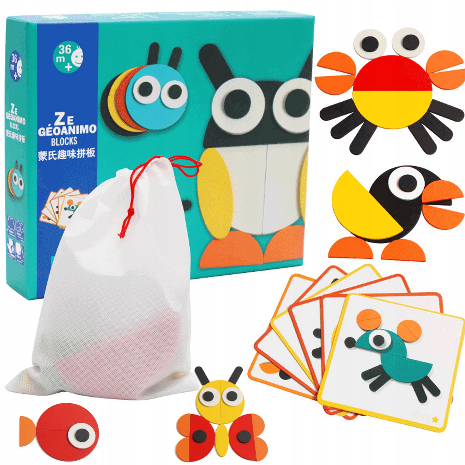 

Układanka Klocki Puzzle Drewniane Montessori 905