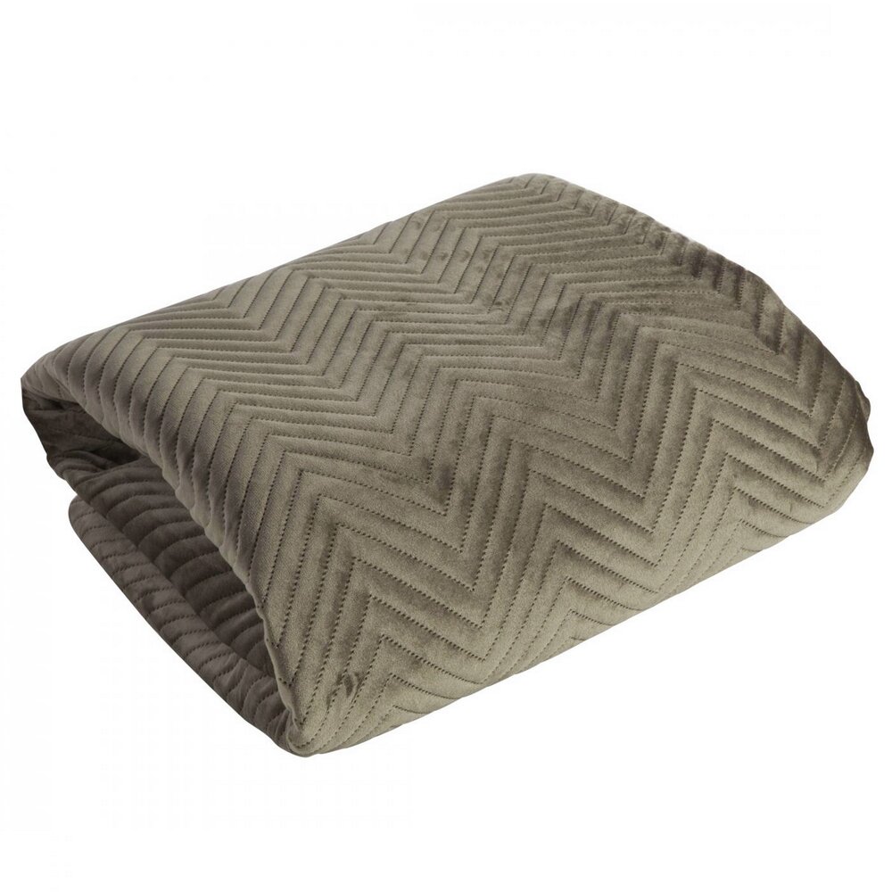 Dekorativní přehoz Sofia 200x220 Eurofirany hnědý, prošívaná jedle