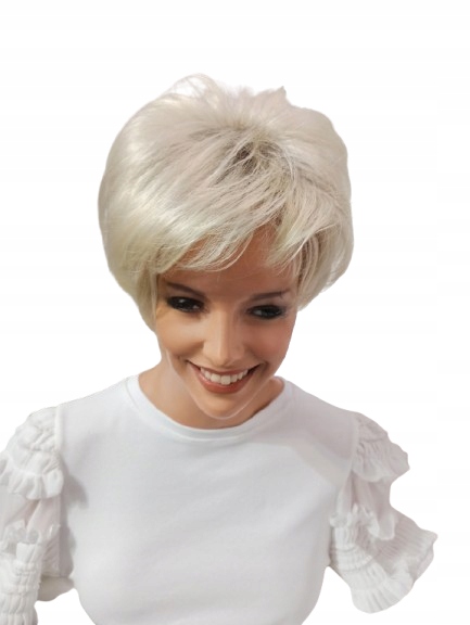 Paruka s ofinou světle blond s ombre Krátký módní účes-Nessaja wigs sho