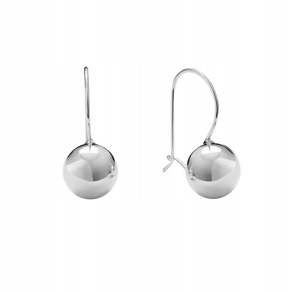 Srebrne kolczyki klasyczne kulki 10 mm srebro pr 925