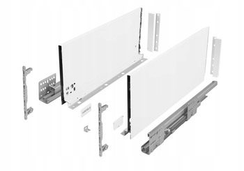 Szuflada Häfele Matrix S Slim H199 L450, wysuw pełny, biała, 514.15.824