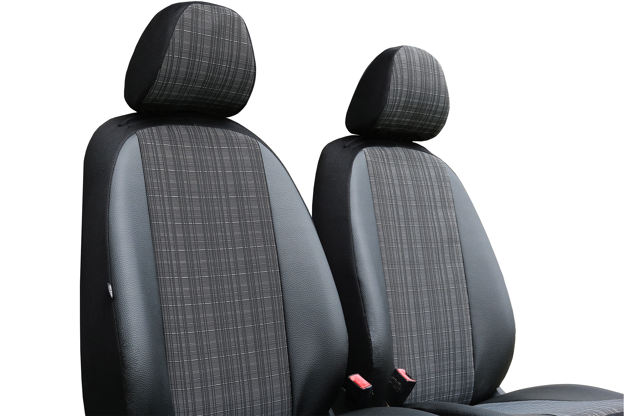 GRUBE POKROWCE MIAROWE NA FOTELE SAMOCHODOWE do CITROEN BERLINGO XTR 3 5m Kolor czarny szary