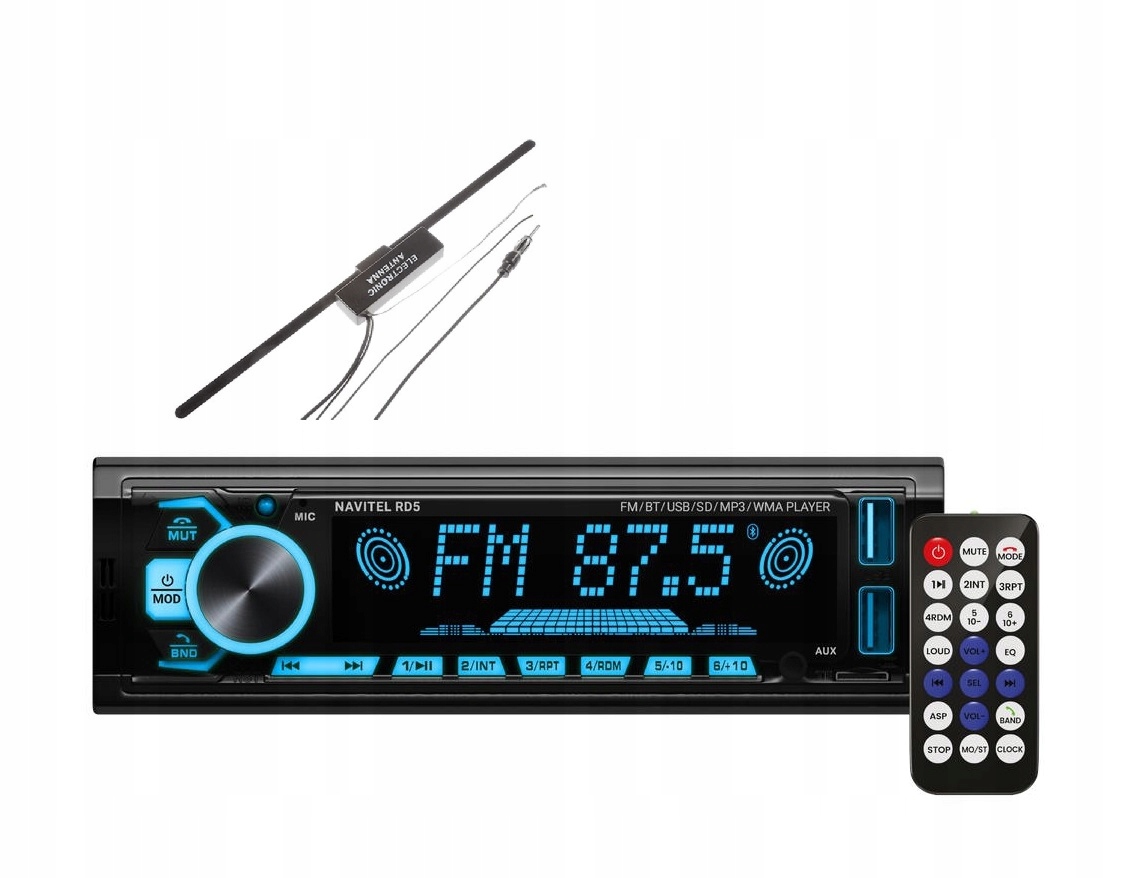 Navitel RD5 Autorádio MP3 Aux Usb Bluetooth dálkové ovládání anténa