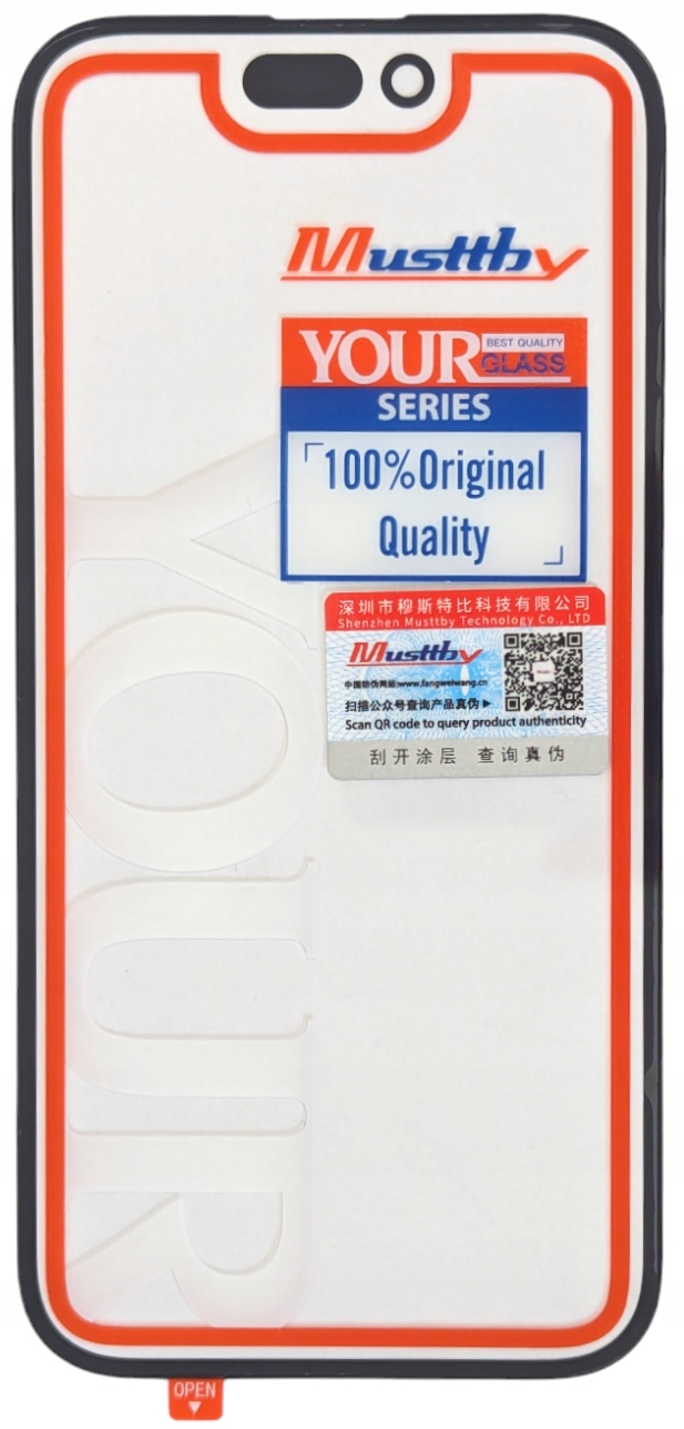 ORYGINAŁ SZYBA SZKŁO WYŚWIETLACZA KLEJ OCA DO IPHONE 14 PRO MUSTTBY Pasuje do marki Apple