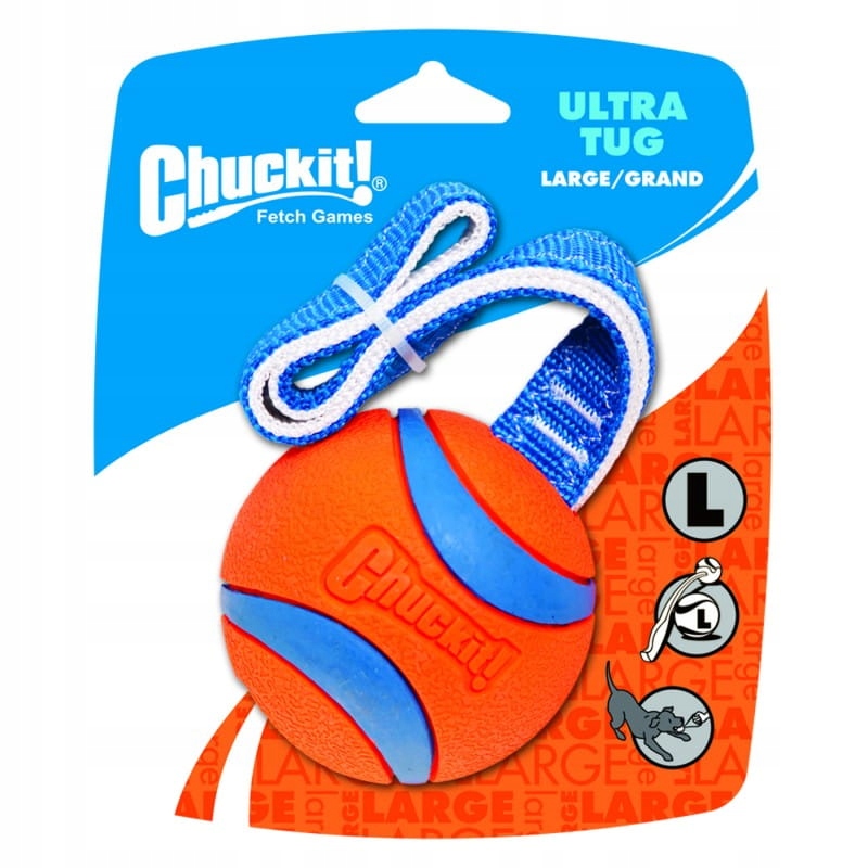 Levně Chuckit! Ultra Tug přetahovadlo s míčkem – Large 7,5 cm