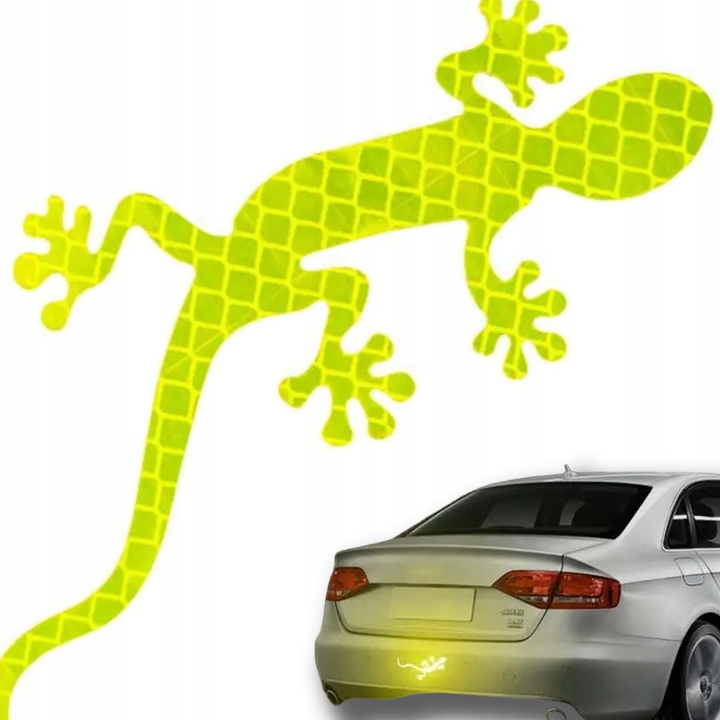 Naklejka Odblaskowa Na Samochód Auto Samoprzylepna 3D Jaszczurka Naklejki