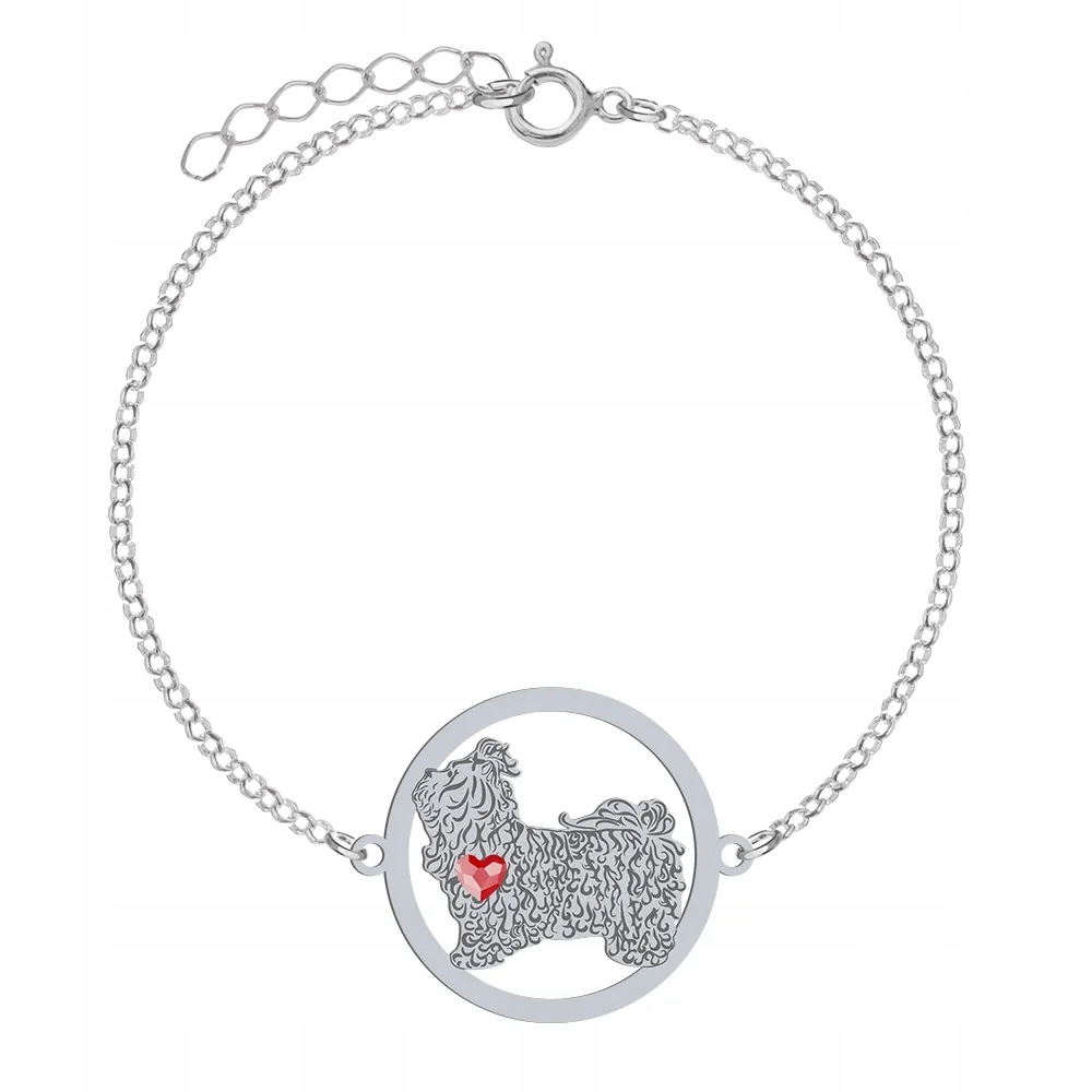 Stříbrný náramek Bolonka Ruská 925 Dárek Šperky Dedikace Bonus