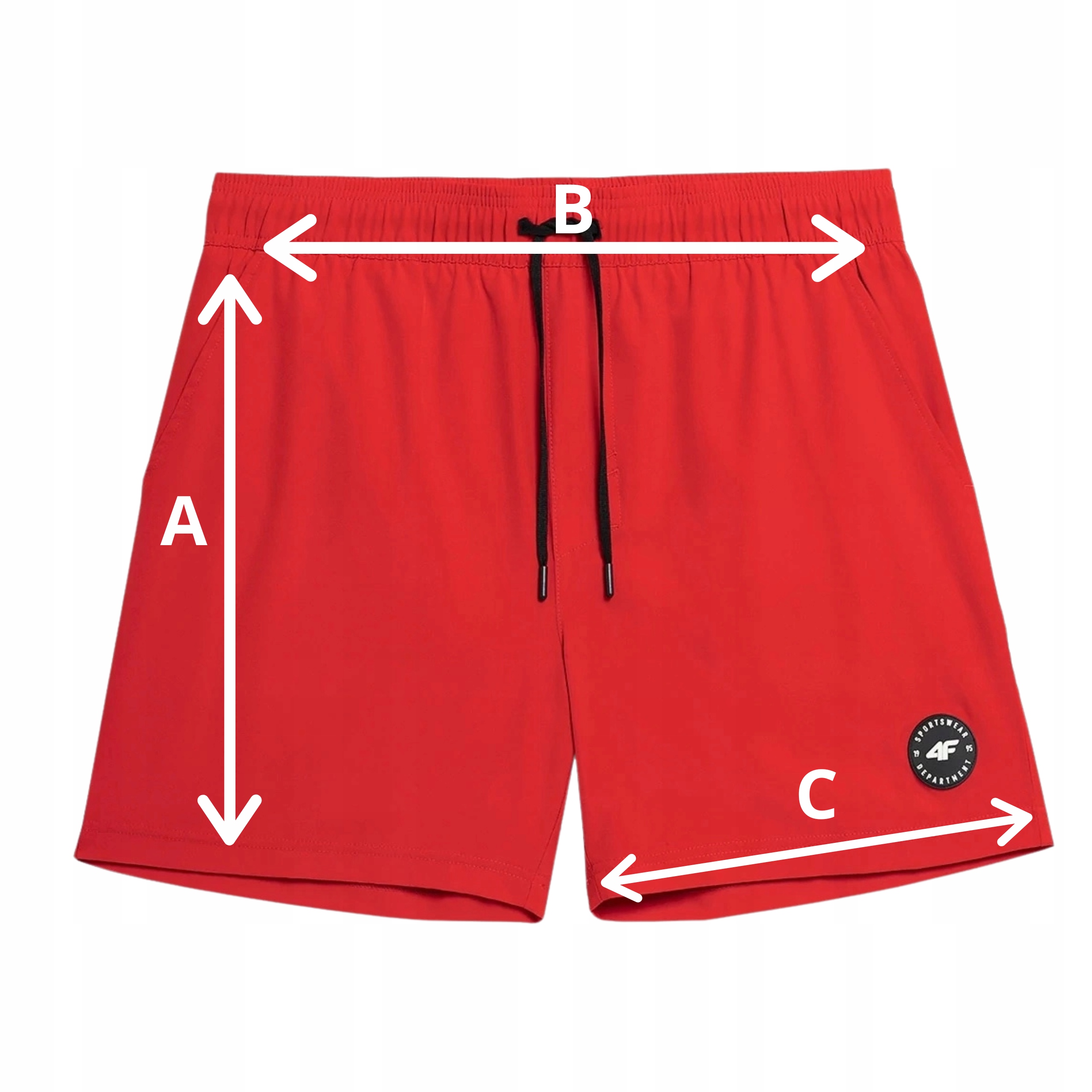 SPODENKI 4F MĘSKIE KĄPIELÓWKI SZORTY KĄPIELOWE NA BASEN SPORTOWE r. L Wzór dominujący logo