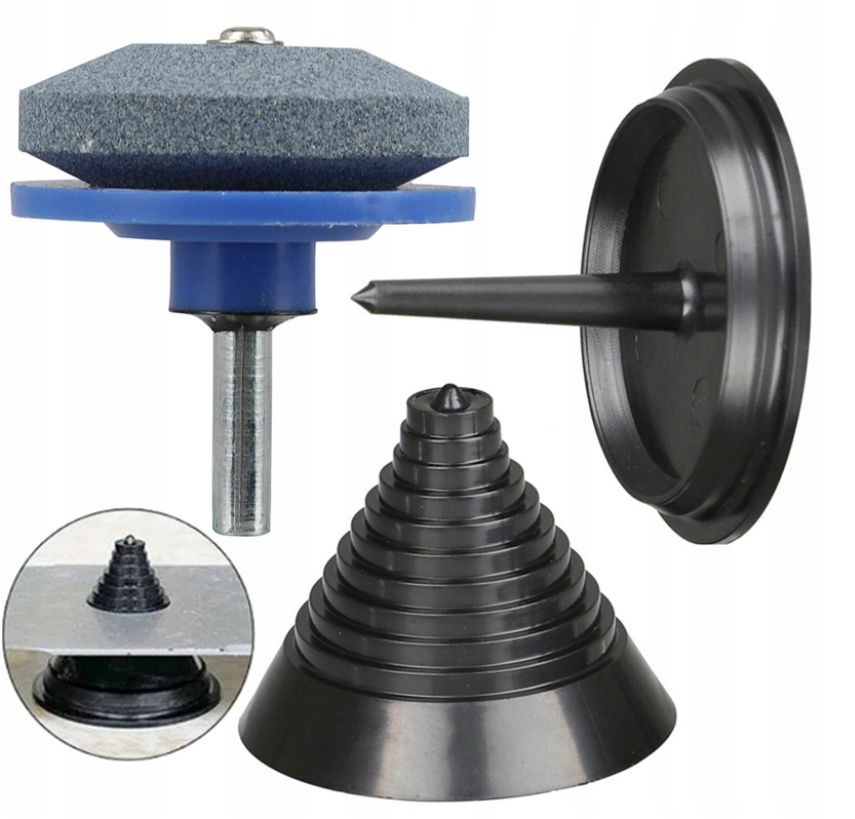 4SZT OSTRZAŁKA NOŻY KOSY KOSIARKI NAKŁADKA DO WIERTARKI+ WYWAŻARKA DO NOŻY Kod producenta 4339491304608