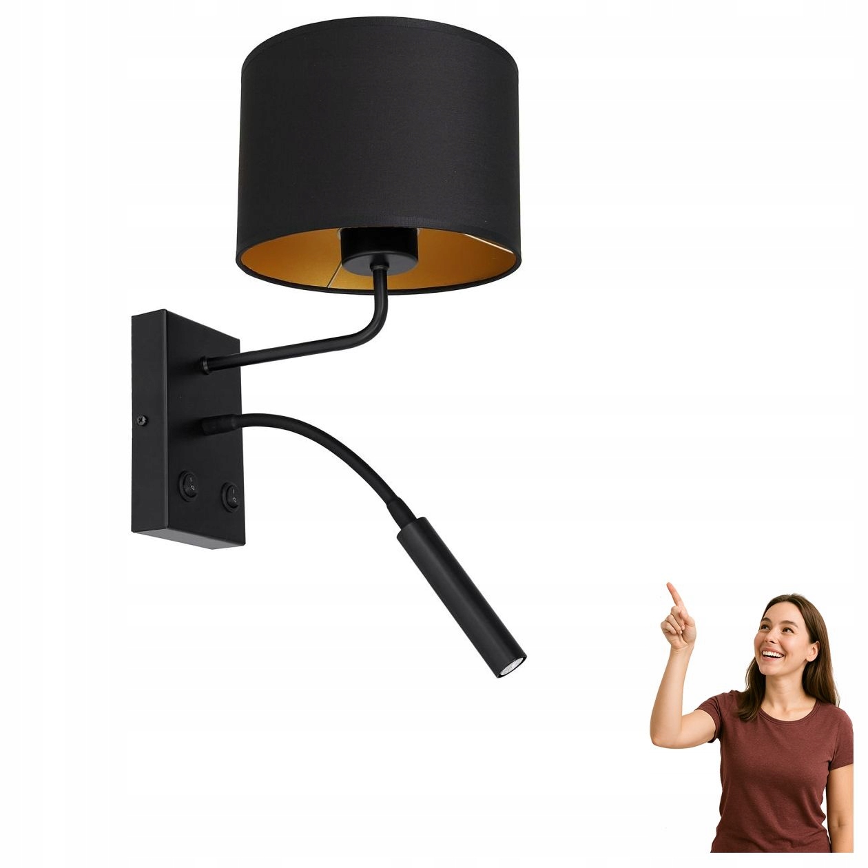 Hotelová nástenná lampa s výložníkom typu flex Arden 3487 Luminex