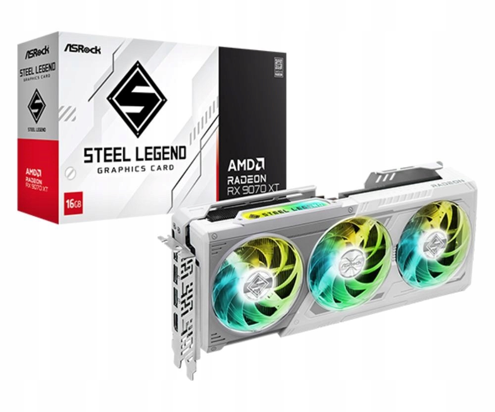 ASRock Vga Amd Radeon Rx 9070 Xt Steel Legend 16GB, Rx 9070 Xt, 16GB…
