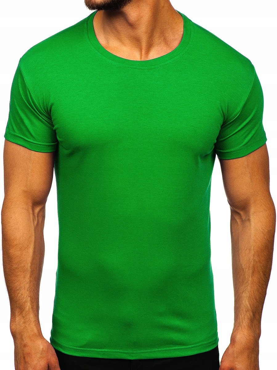 

T-shirt Męski Bez Nadruku Zielony 2005 Denley_m
