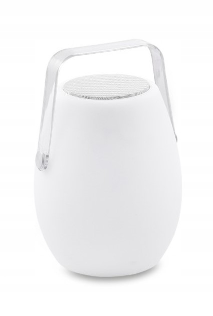 Vonkajšia lampa biela na terasu bluetooth reproduktor moderný Boombox Medium