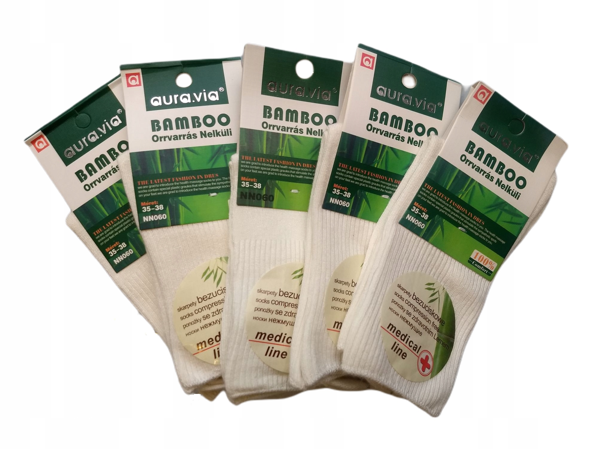 

5x Kremowe Skarpety damskie Bambus Bezucisk! 38-41