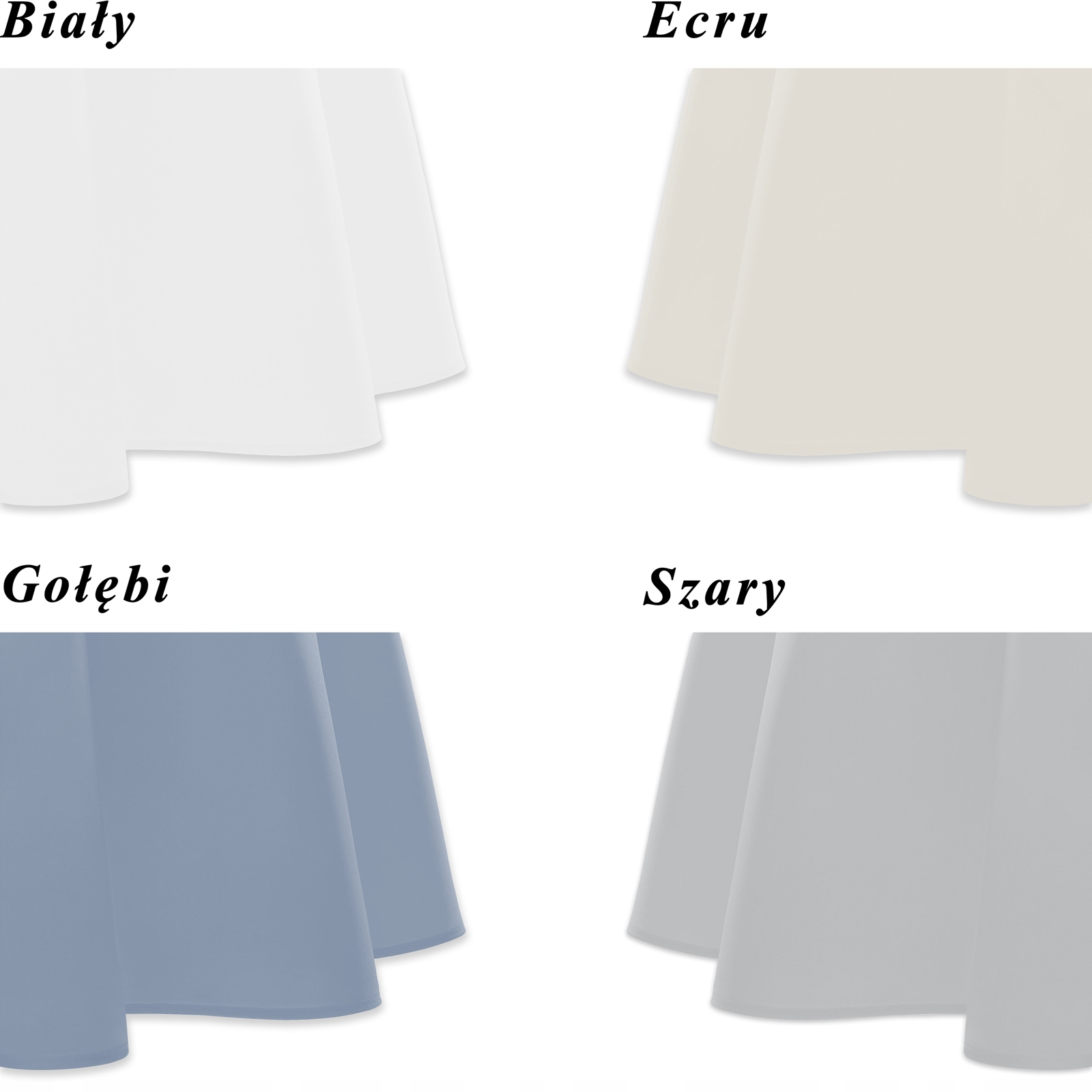 OBRUS PLAMOODPORNY 4 SEASONS - KOŁO 110 CM KOLORY Długość (cm) 110 cm