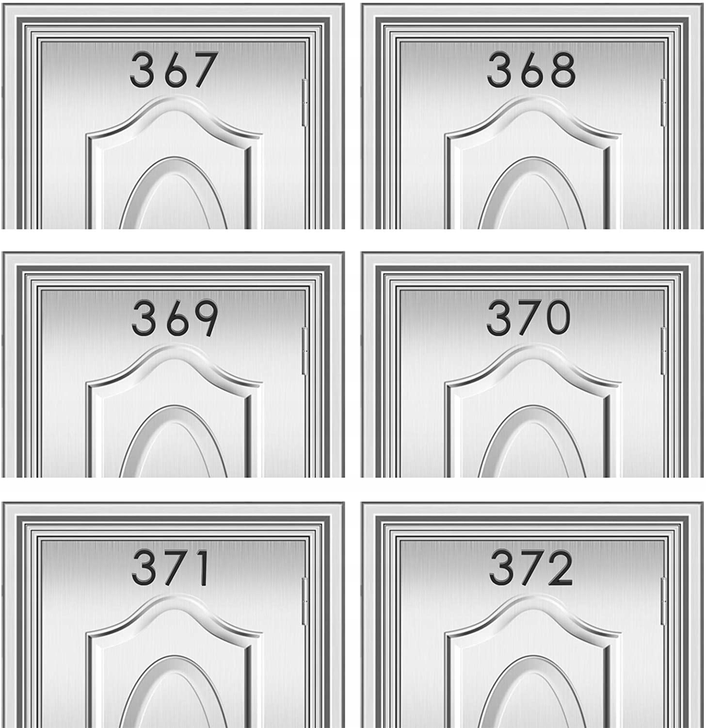 CYFRY PLASTIKOWE NA TAŚMĘ KLEJĄCA 0-9 30SZT 7x5 CM Wysokość produktu 7 cm