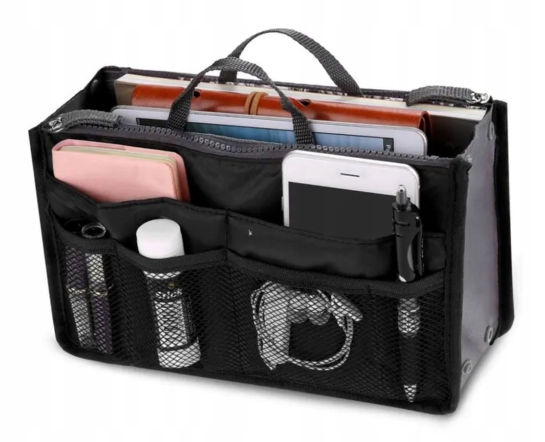 ORGANIZER DO TOREBKI KOSMETYCZKA TURYSTYCZNA Z PRZEGRÓDKAMI