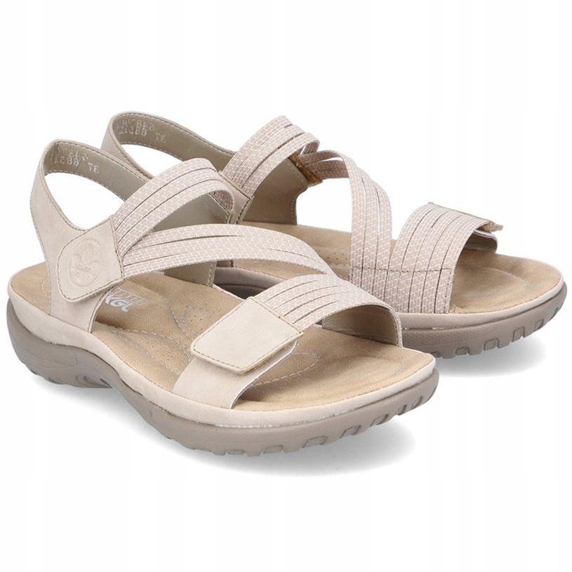 Dámské sandály Rieker 64870-62 Beige béžové Eko Kůže Vel. 37