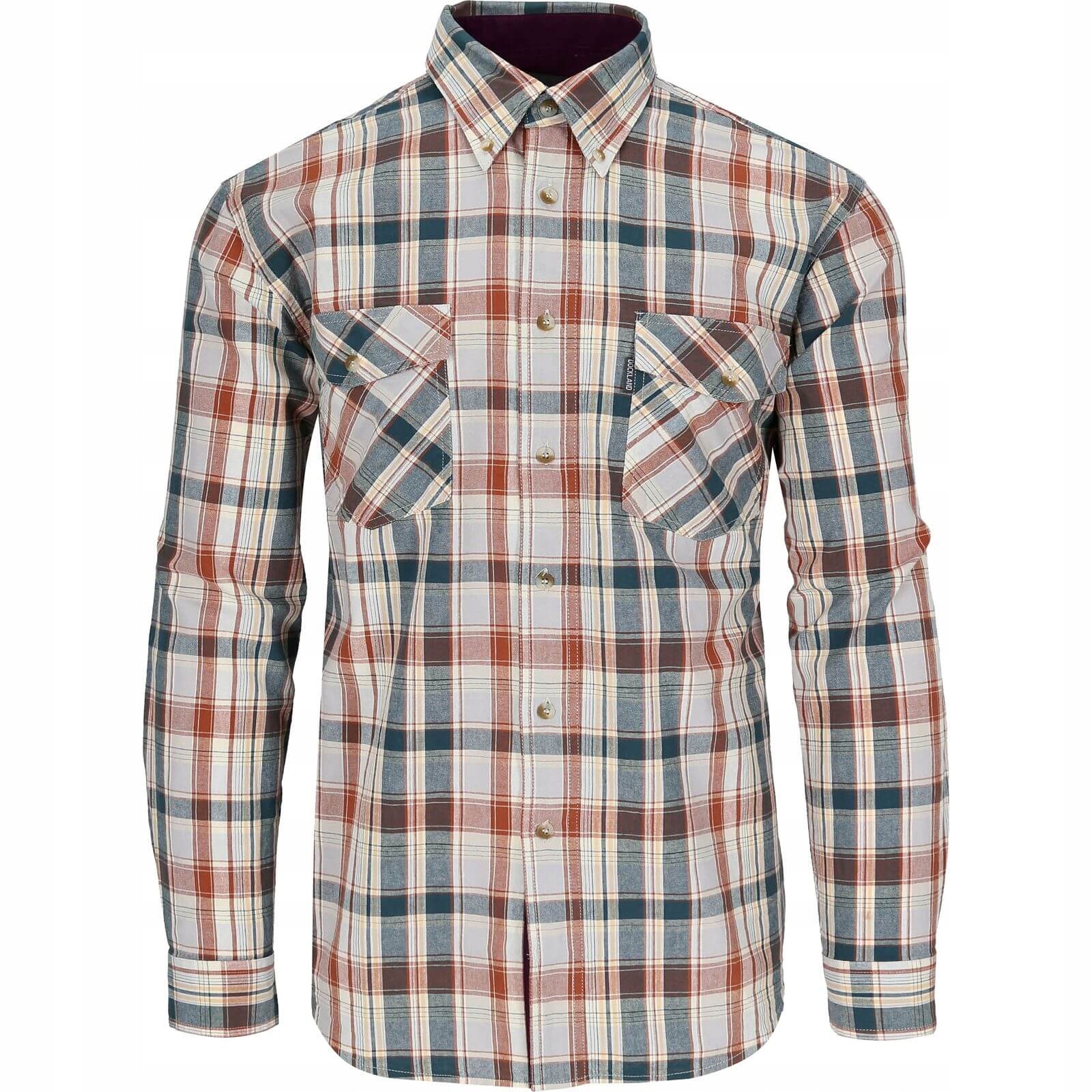 Bawełniana Koszula Męska w Kratkę Dwie Kieszenie Dockland XL_klatka_126