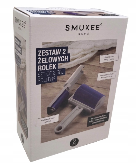 

Zestaw 2 żelowych rolek Smukee do ubrań sierści