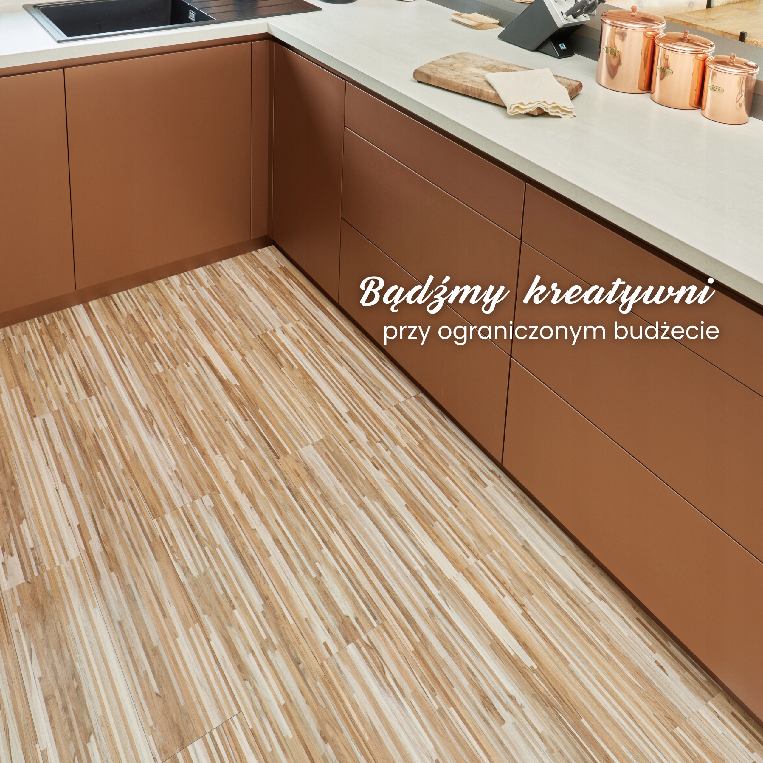 Panele Winylowe Samoprzylepne 5m² SŁONECZNY PARKIET Deski parkiet WODOODP* Szerokość produktu 15.24 cm