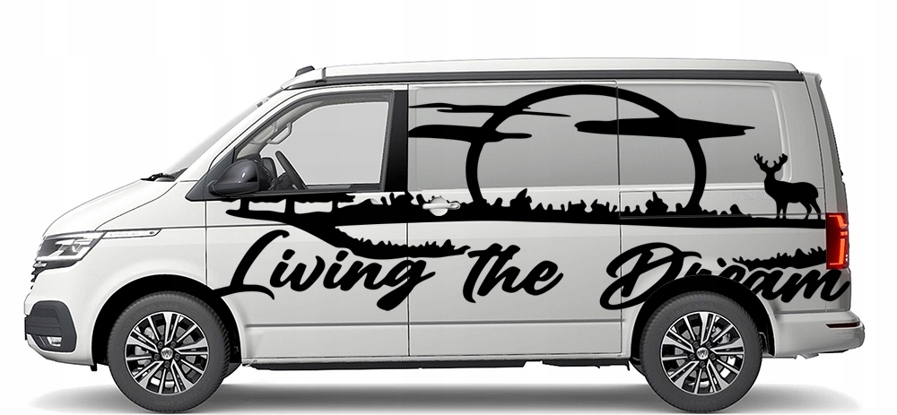 NAKLEJKA Grafika na kamper przyczepę NATURA LIVING THE DREAM JELEŃ 90x253 Producent MGDesign