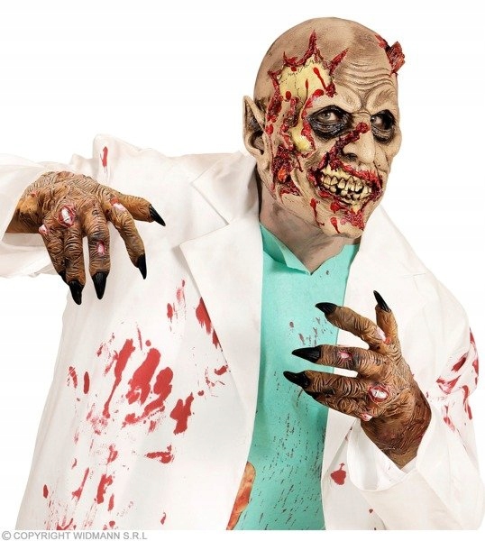 RĘKAWICZKI LATEKSOWE ZOMBIE Z RANAMI SZPONY Marka Widmann