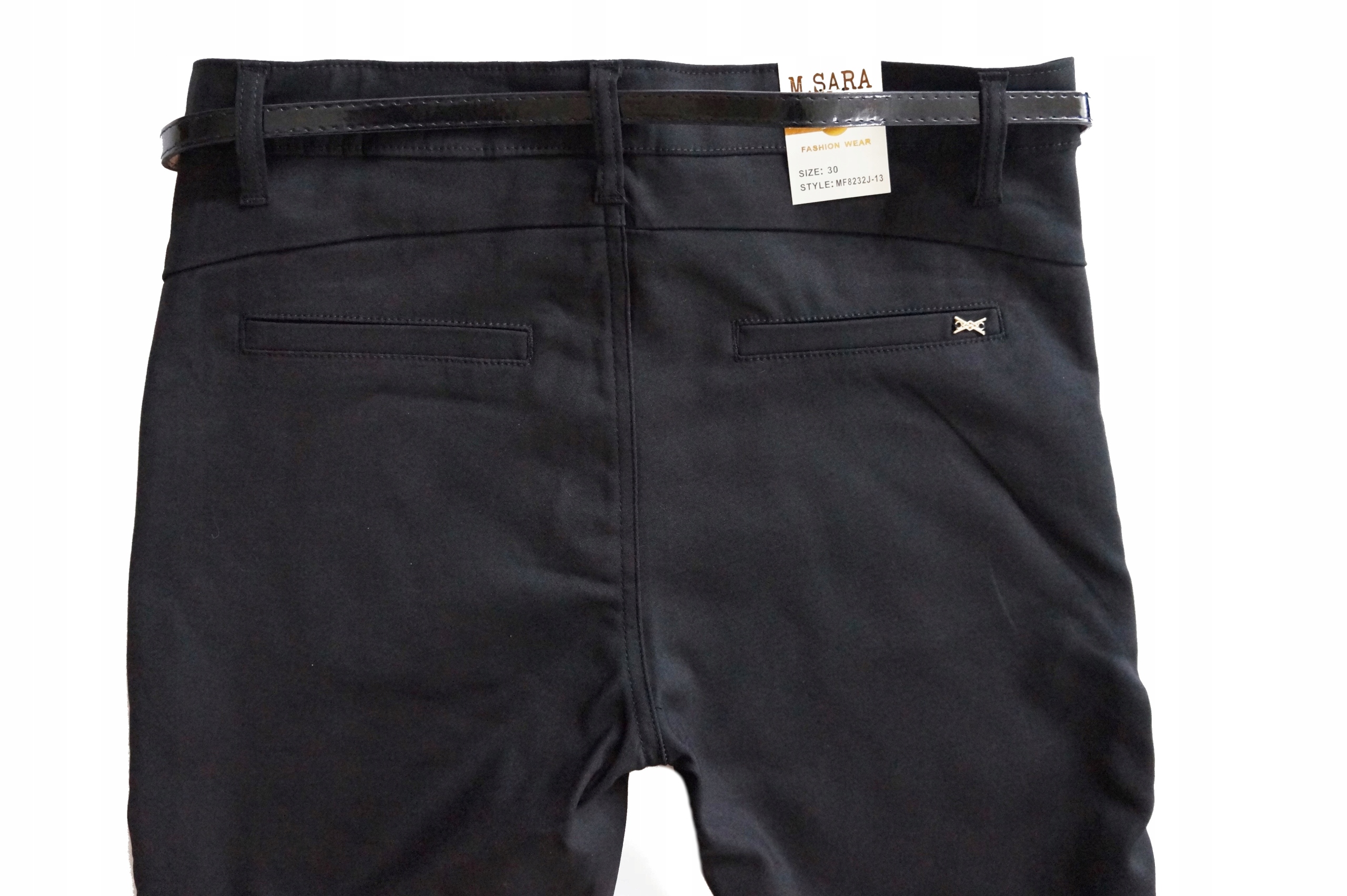 tujkama_M.SARA ELEGANCKIE SPODNIE CYGARETKI 7/8 Stan (wysokość w pasie) wysoki