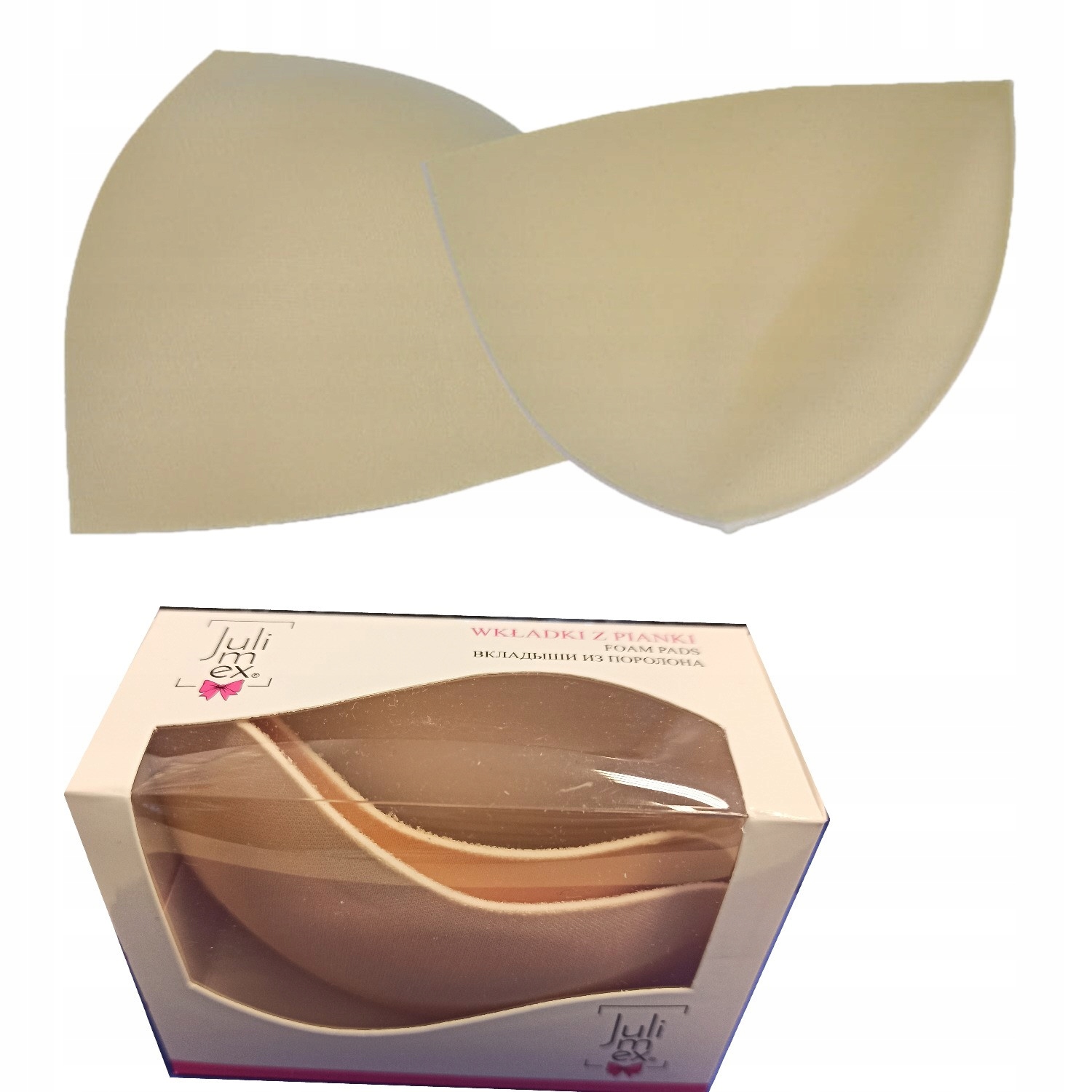 

Julimex Trójkątne wkładki push-up WS-18 beż A/b