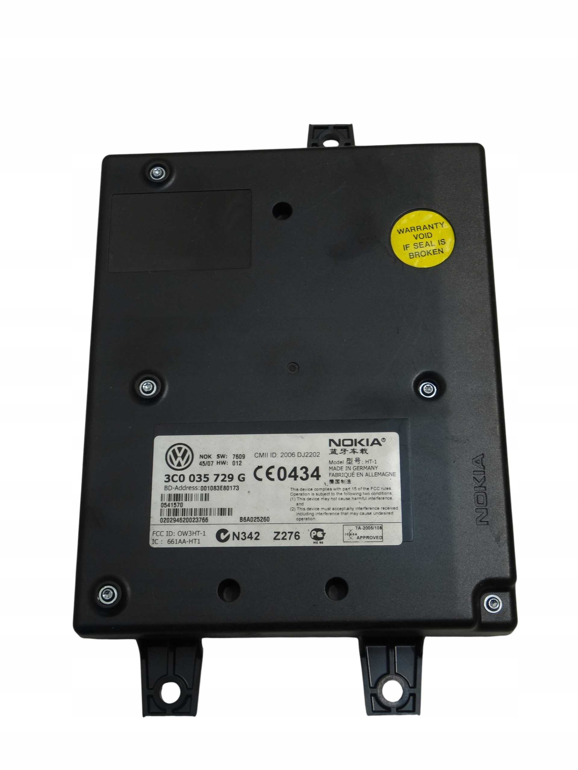 module control unit BLUETOOTH TELEFONU VW GOLF V PASSAT B6 3C0035729G