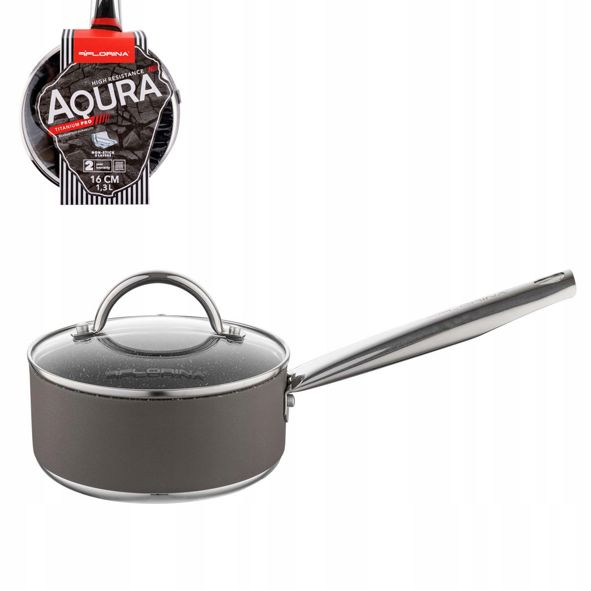 

Rondel z pokrywką Florina Aqura 1,3 l 16 cm