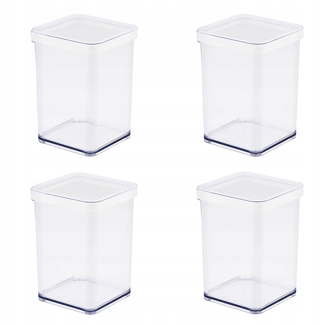 Zestaw 4 pojemników na żywność sypkie makaron ryż mąkę Rotho Loft 1 L