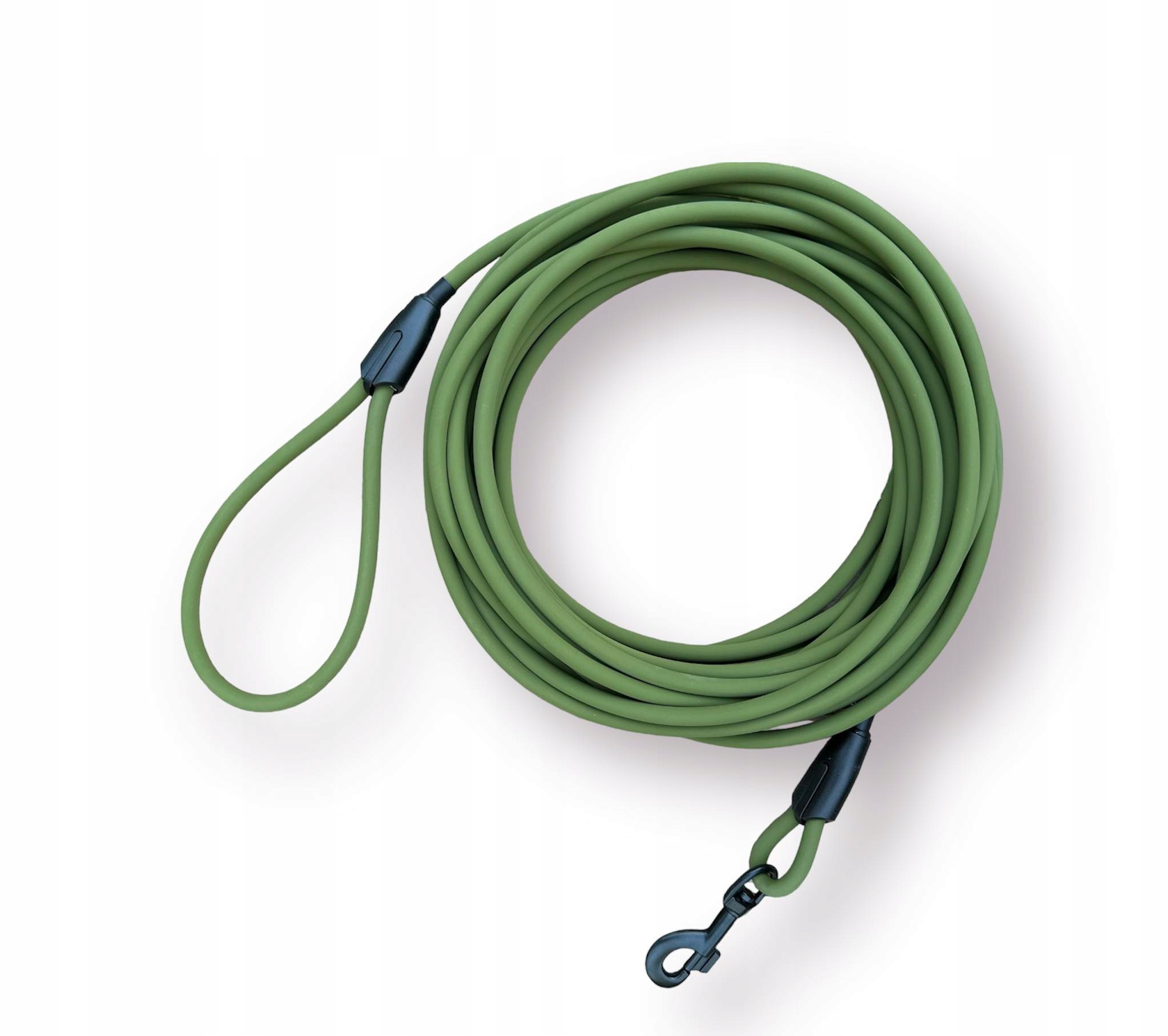 Mocna Smycz Linka treningowa 10m biothane dark olive|ChromaPet Polski Prod.
