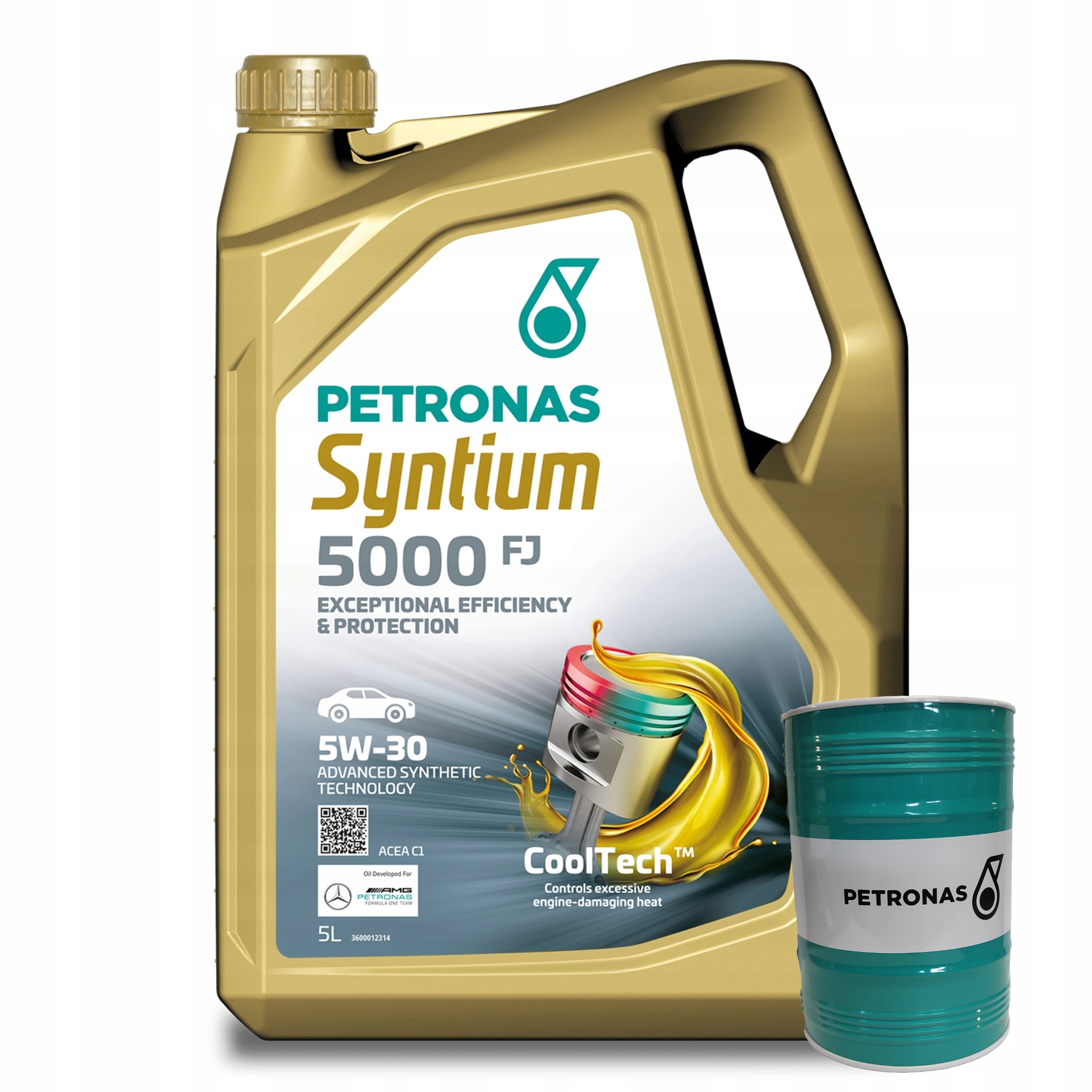 Motorový olej Petronas Syntium 5000 Fj Ford 5W-30 5l Pokladnička Zadarmo