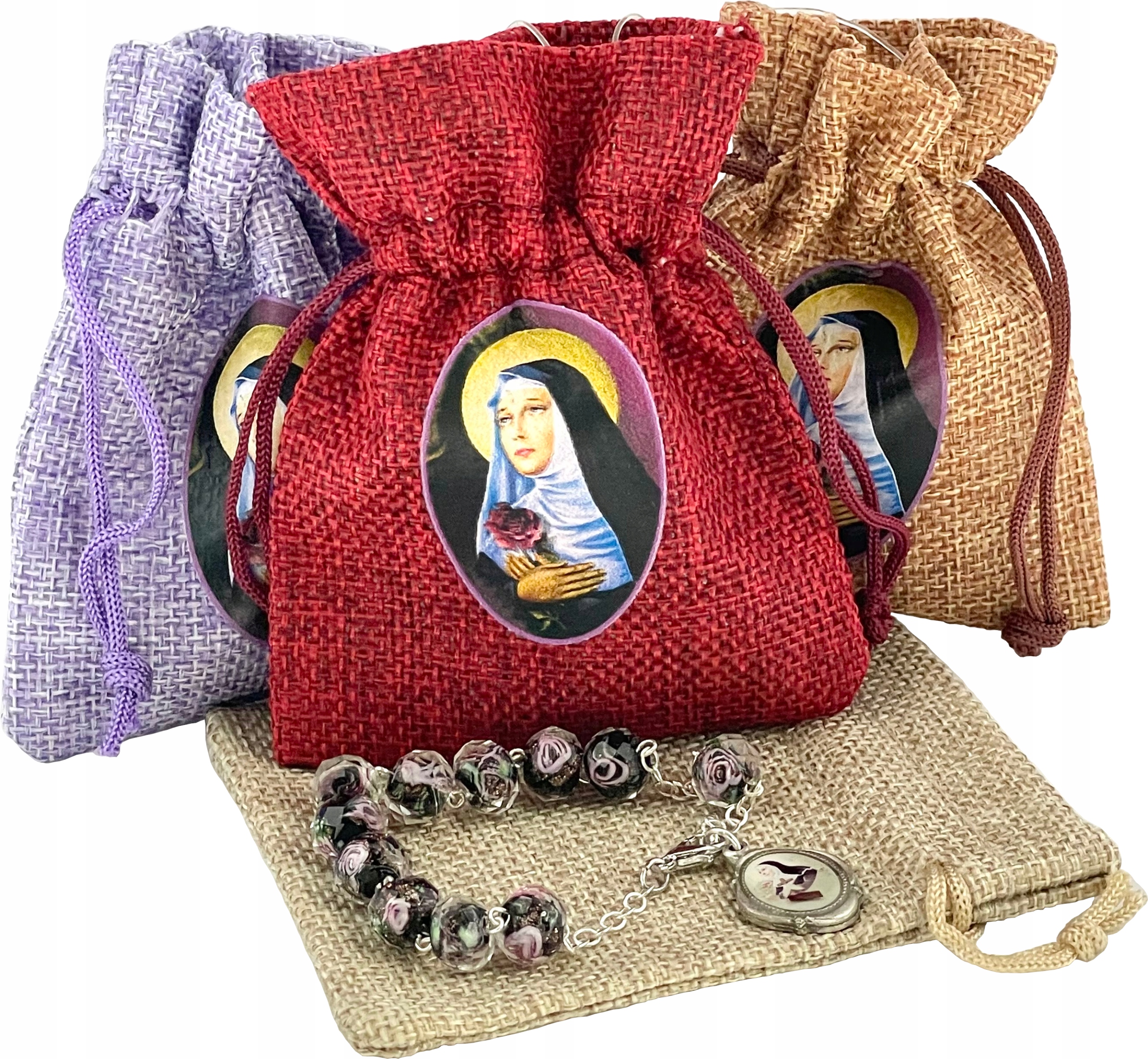 Růženec Náramek S Relikvií Svaté Rity Sklo Benátské Svátky Rita