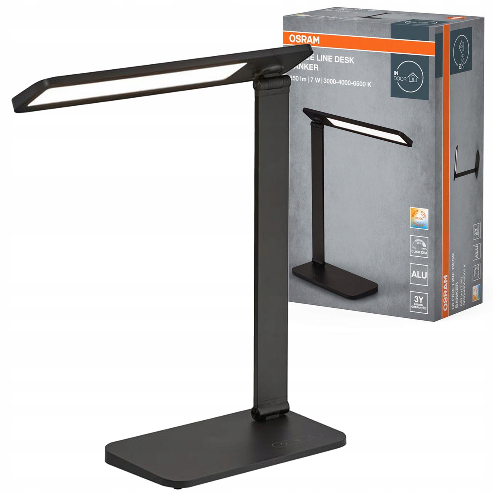 Stolová Led stolová lampa stmievateľná 7W 3000-6500K Cct 418lm Office Line