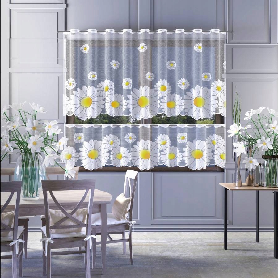 Zazdrostki FIRANKA Stokrotki KWIATY 624768 50cm