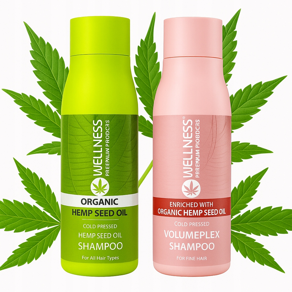 Wellness Šampon Zelený Růžový Pro Objem 500ml Dárek Pro Vaše Vlasy